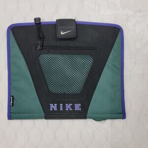 Vintage 1996 Nike Mead Tri-Fold Organizer Binder Cover Green Purple Black 90s